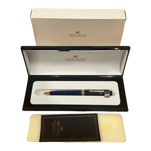 Diplomat Classic Ballpoint Pen - Blue - Germany CD0102 - New Vintage